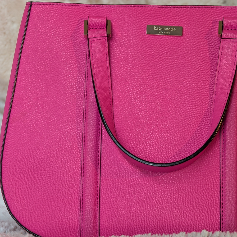 Kate Spade Newbury Lane Sylvie Saffiano Leather Hot Pink Tote